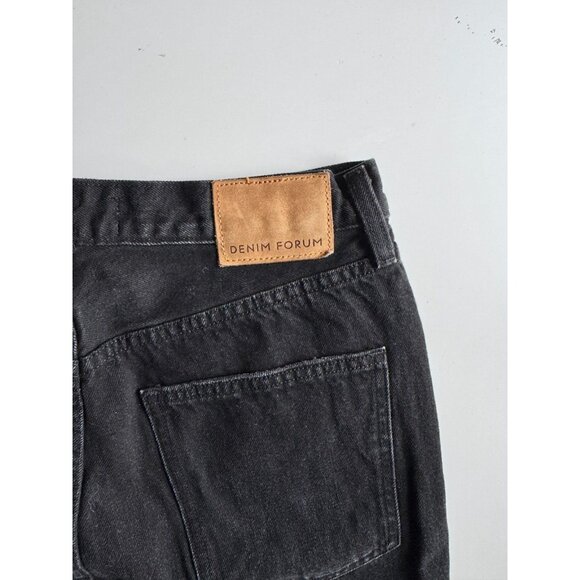 Aritzia DENIM FORUM Bonet High Rise Loose Black Rip Straight Leg Jeans, Size 26 - Picture 6 of 13